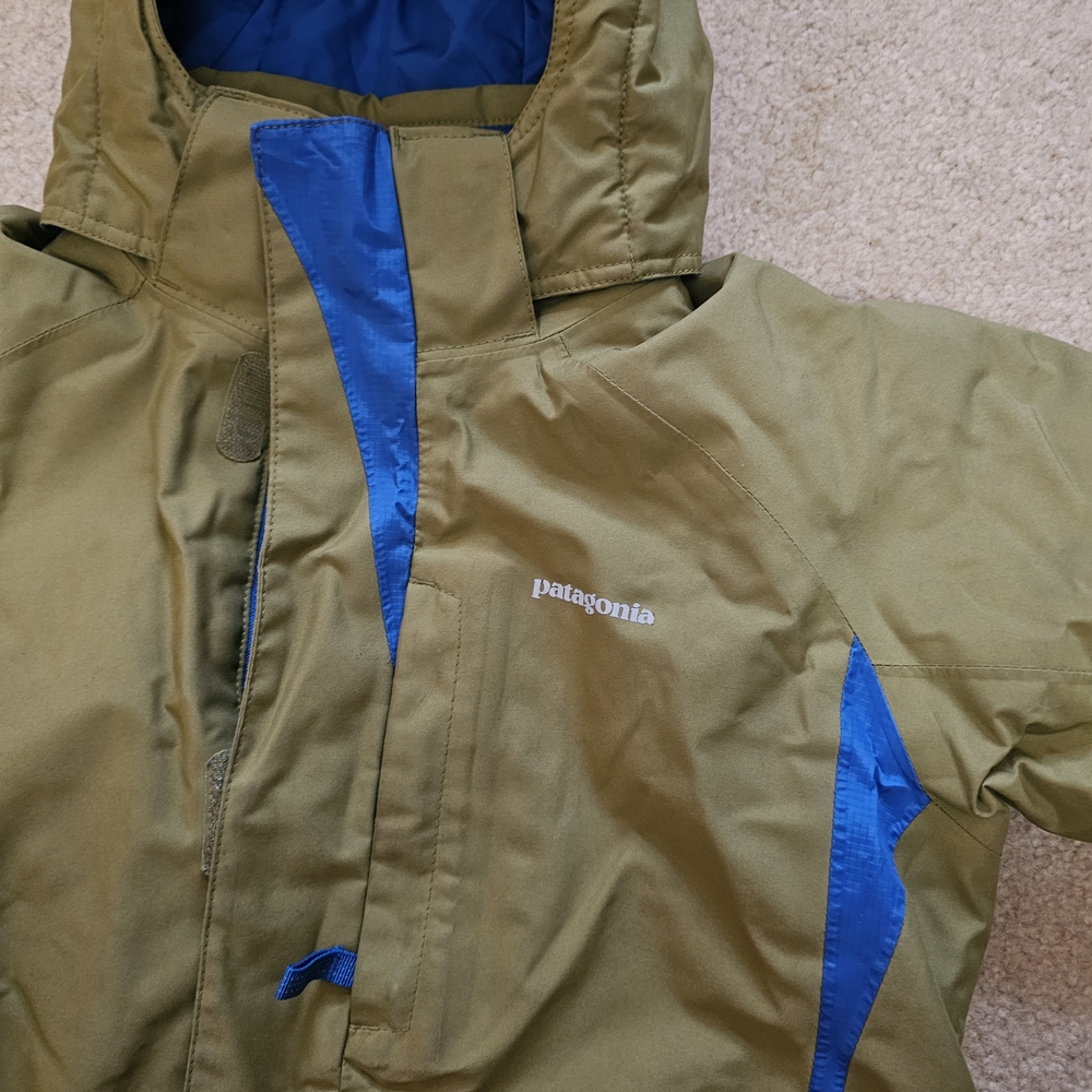 Patagonia Olive Green and Blue Jacket